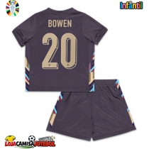 Camisa de Futebol Inglaterra Jarrod Bowen #20 Equipamento Secundário Infantil Europeu 2024 Manga Curta (+ Calças curtas)